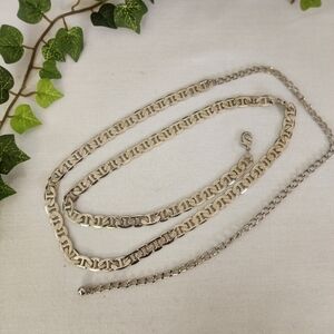 Silver Mariner's Chain Link Waist Chain Belt